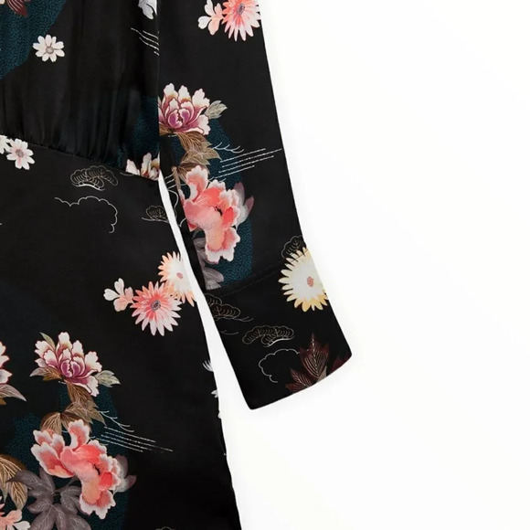 ZARA | Black | PRINTED MINI DRESS - Picture 5 of 9